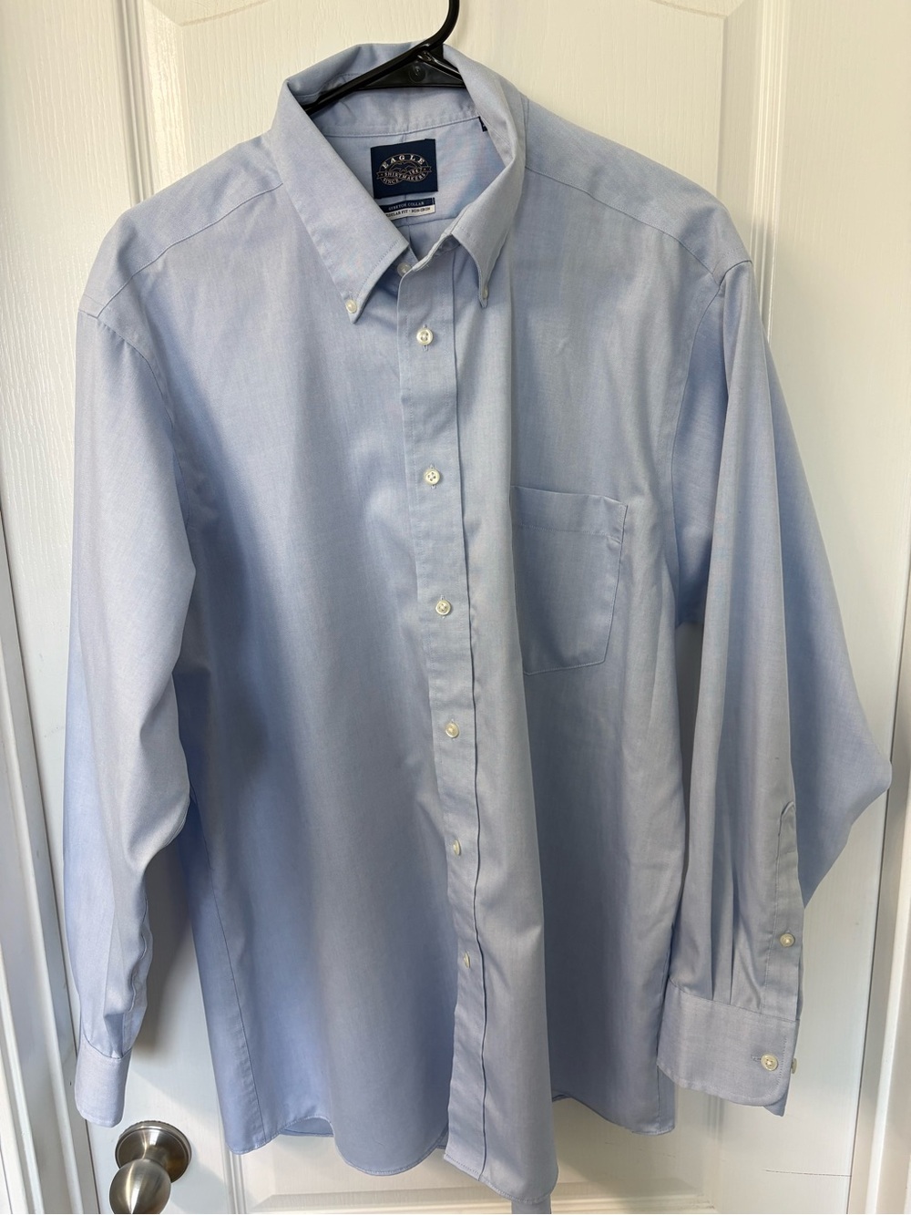 Eagle Shirtmakers Men's Blue Dress Shirt Size XL (17, 32/33)